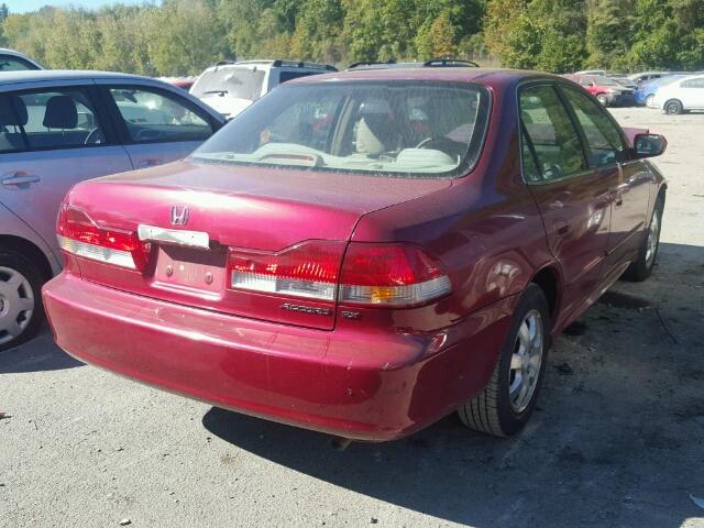 1HGCG66852A005024 - 2002 HONDA ACCORD EX BURGUNDY photo 4