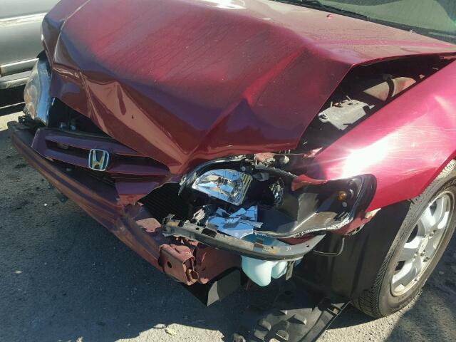 1HGCG66852A005024 - 2002 HONDA ACCORD EX BURGUNDY photo 9