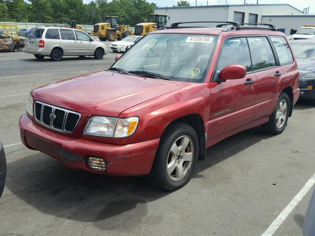 JF1SF65602G752644 - 2002 SUBARU FORESTER S RED photo 2
