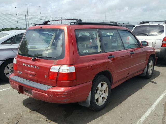 JF1SF65602G752644 - 2002 SUBARU FORESTER S RED photo 4