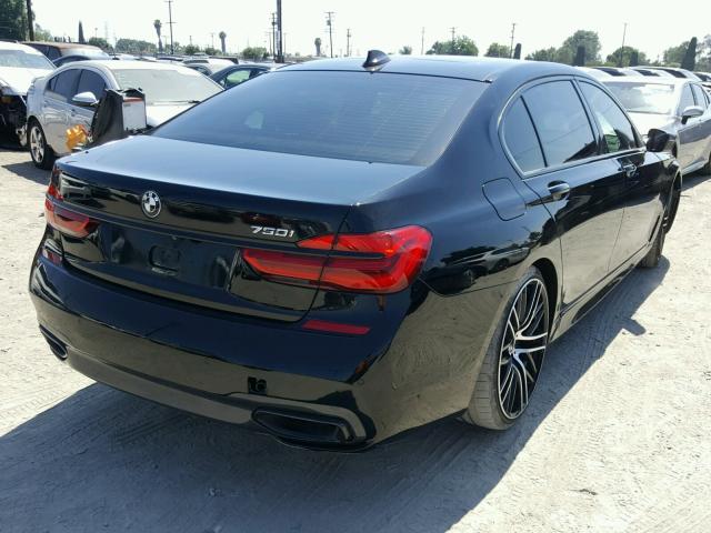 WBA7F0C50HGM21107 - 2017 BMW 750 I BLACK photo 4