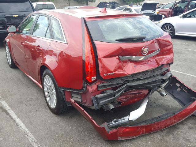 1G6DJ8EY3B0120490 - 2011 CADILLAC CTS PERFOR RED photo 3