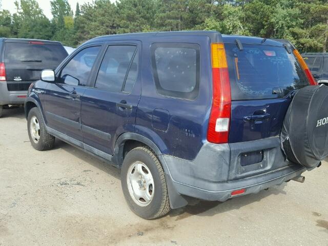 SHSRD684X3U107089 - 2003 HONDA CR-V LX BLUE photo 3