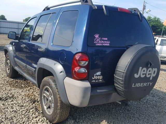 1J4GL38K55W619902 - 2005 JEEP LIBERTY RE BLUE photo 3