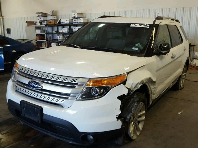 1FM5K7D82EGB09644 - 2014 FORD EXPLORER WHITE photo 2