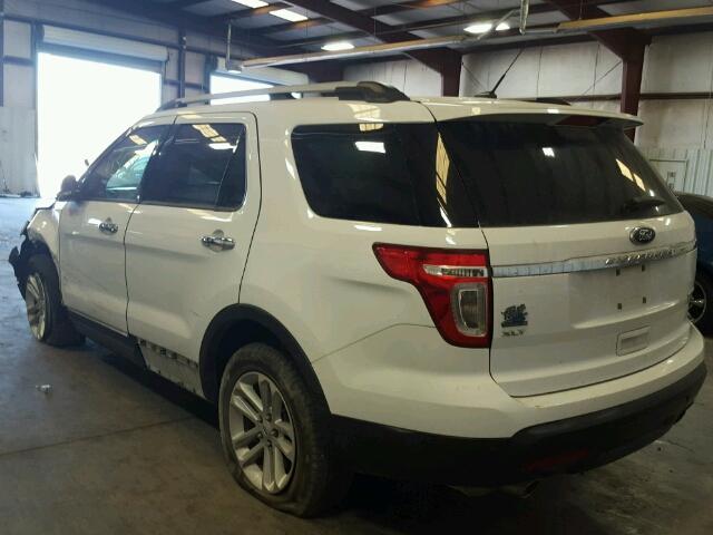 1FM5K7D82EGB09644 - 2014 FORD EXPLORER WHITE photo 3