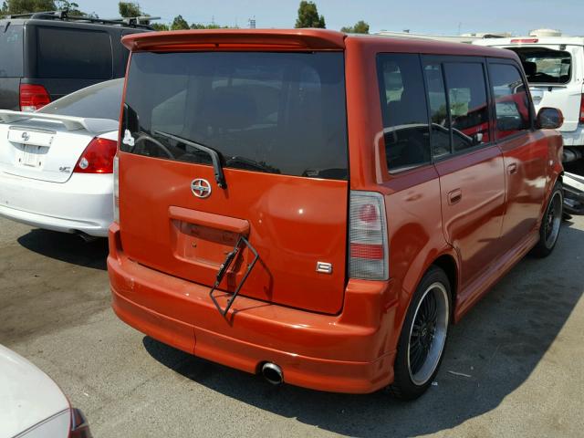 JTLKT334740166185 - 2004 TOYOTA SCION XB Orange Foto 4
