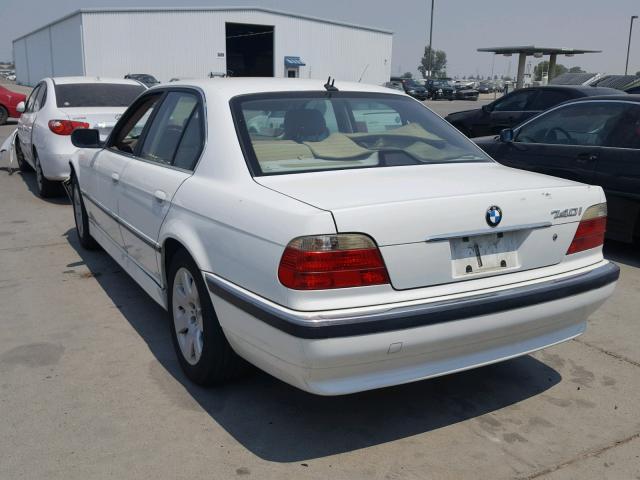 WBAGG83491DN84610 - 2001 BMW 740 I AUTO WHITE photo 3