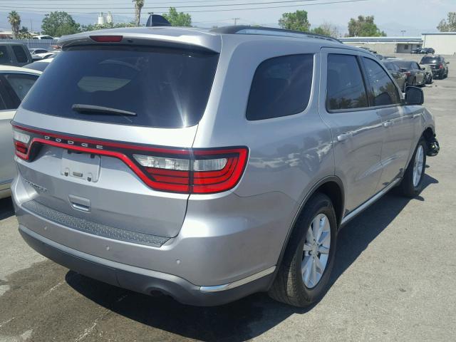 1C4RDHAGXFC714697 - 2015 DODGE DURANGO SX SILVER photo 4