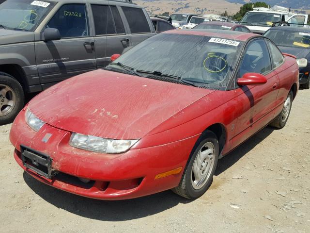 1G8ZG1279VZ210614 - 1997 SATURN SC2 RED photo 2