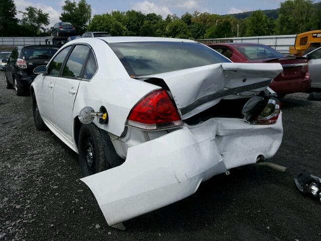 2G1WD5EM9B1276393 - 2011 CHEVROLET IMPALA POL WHITE photo 3