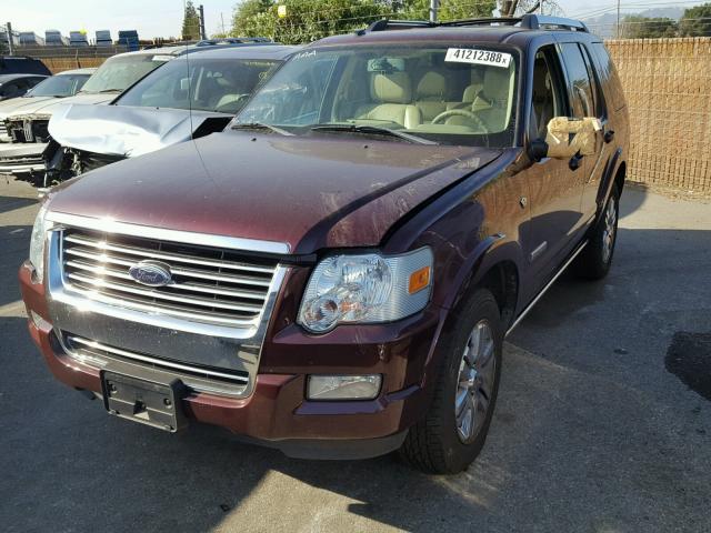 1FMEU75888UB30562 - 2008 FORD EXPLORER L BURGUNDY photo 2