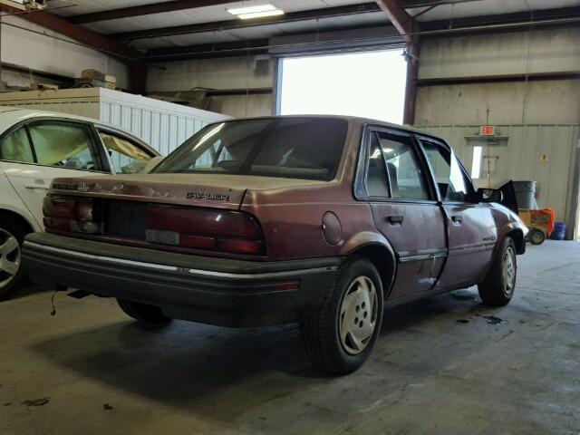 1G1JC544XP7224537 - 1993 CHEVROLET CAVALIER V MAROON photo 4