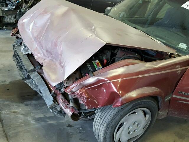 1G1JC544XP7224537 - 1993 CHEVROLET CAVALIER V MAROON photo 9