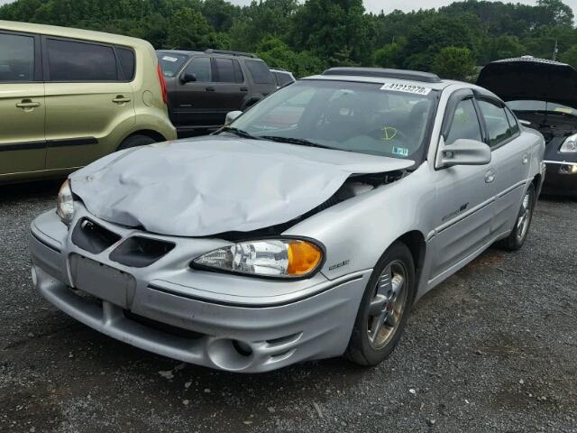 1G2NW52E71C278943 - 2001 PONTIAC GRAND AM G SILVER photo 2