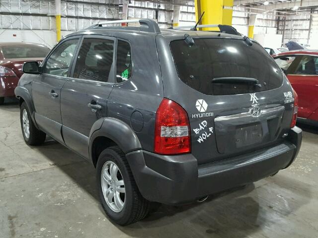 KM8JN72D77U493866 - 2007 HYUNDAI TUCSON SE BLACK photo 3