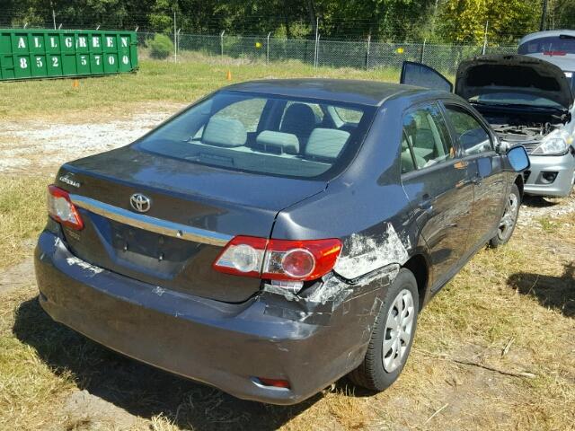 2T1BU4EE0DC117260 - 2013 TOYOTA COROLLA BA CHARCOAL photo 4