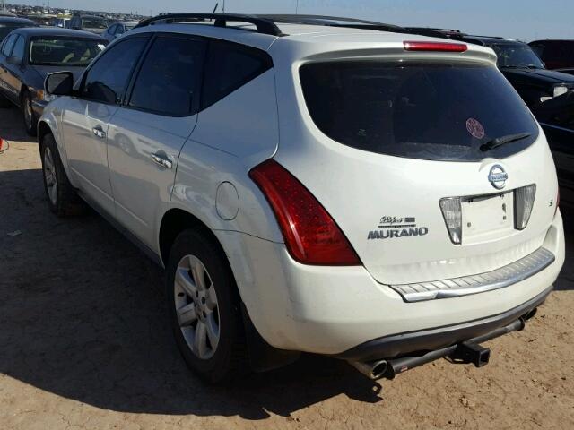 JN8AZ08T96W405471 - 2006 NISSAN MURANO WHITE photo 3