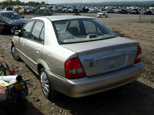 JM1BJ225921606937 - 2002 MAZDA PROTEGE DX BEIGE photo 3