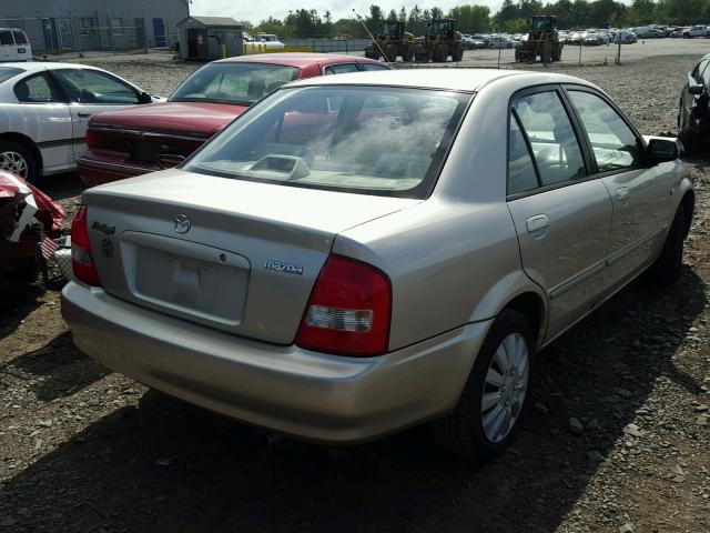 JM1BJ225921606937 - 2002 MAZDA PROTEGE DX BEIGE photo 4