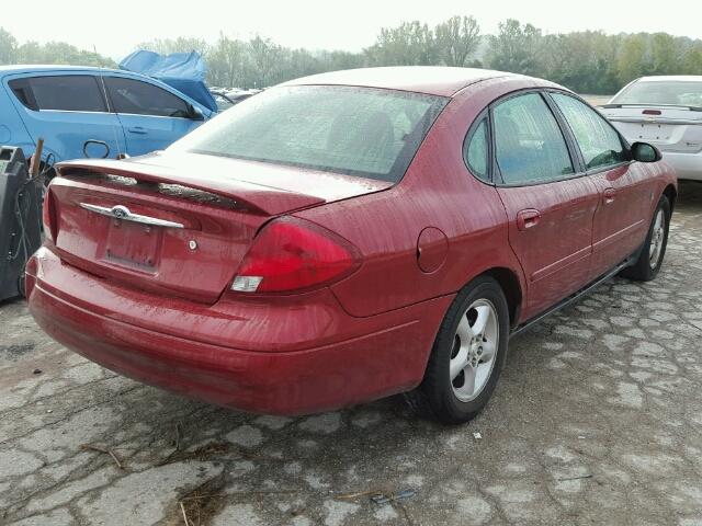 1FAFP55S9YA149483 - 2000 FORD TAURUS SES MAROON photo 4