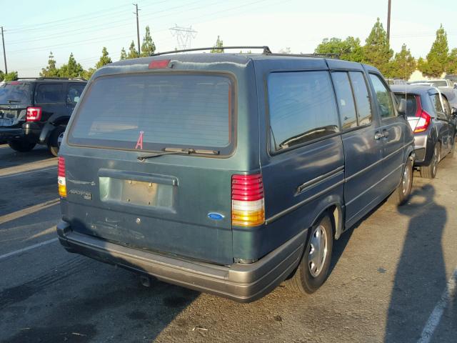 1FMDA31X9TZC07946 - 1996 FORD AEROSTAR GREEN photo 4