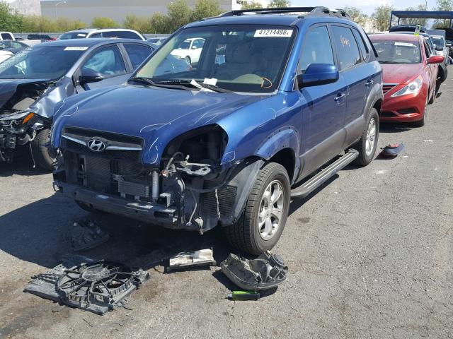 KM8JN72D49U978887 - 2009 HYUNDAI TUCSON SE BLUE photo 2