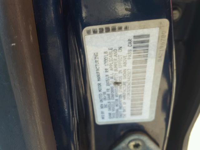 1Y1SK5282WZ442927 - 1998 CHEVROLET GEO PRIZM 蓝色 照片 10