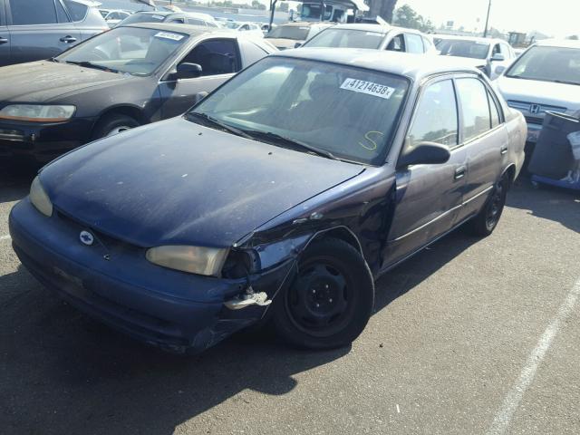 1Y1SK5282WZ442927 - 1998 CHEVROLET GEO PRIZM 蓝色 照片 2