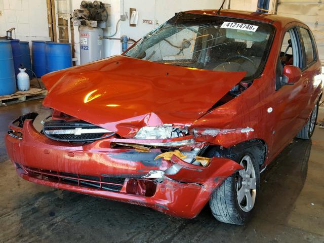 KL1TD66688B260296 - 2008 CHEVROLET AVEO BASE Կարմիր լուսանկար 2
