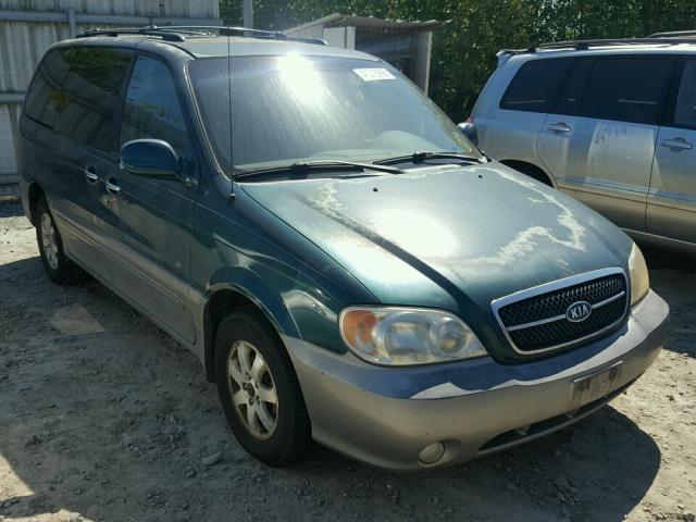 KNDUP131346579303 - 2004 KIA SEDONA EX GREEN photo 1