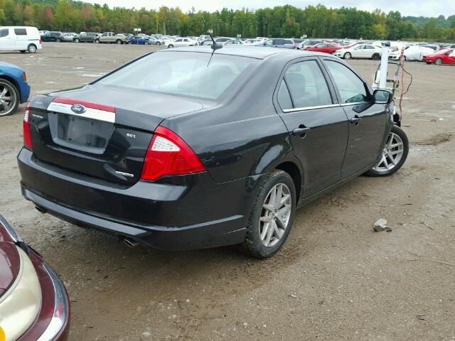 3FAHP0JG6BR122431 - 2011 FORD FUSION SEL BLACK photo 4