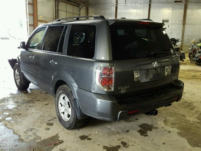 5FNYF18218B050903 - 2008 HONDA PILOT GRAY photo 3