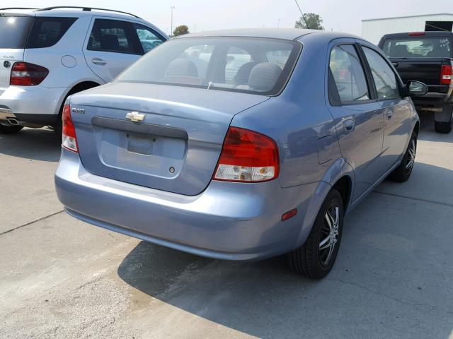 KL1TD56686B586073 - 2006 CHEVROLET AVEO BASE Mavi foto 4