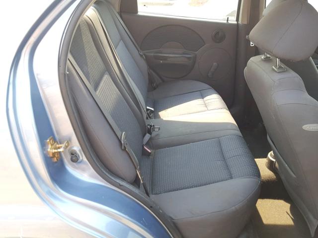 KL1TD56686B586073 - 2006 CHEVROLET AVEO BASE Mavi foto 6
