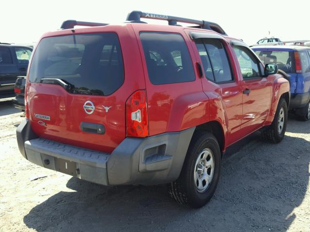 5N1AN08U08C539110 - 2008 NISSAN XTERRA RED photo 4