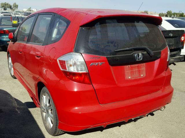 JHMGE88479S046950 - 2009 HONDA FIT SPORT RED photo 3