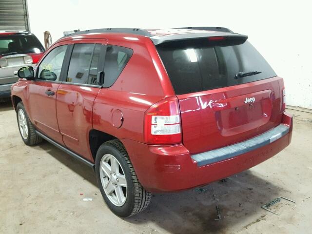 1J8FT47W58D522302 - 2008 JEEP COMPASS SP RED photo 3