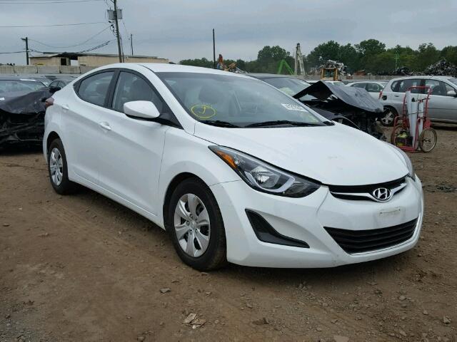 5NPDH4AE1GH748555 - 2016 HYUNDAI ELANTRA SE WHITE photo 1