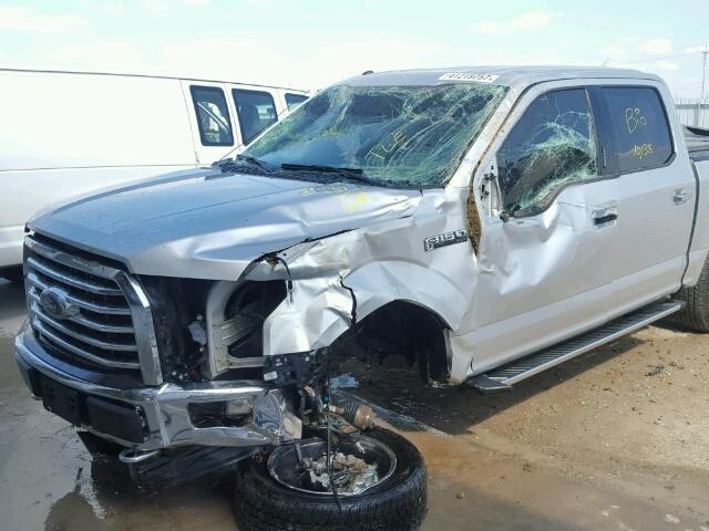 1FTEW1EF0HKC06300 - 2017 FORD F150 SUPER SILVER photo 9