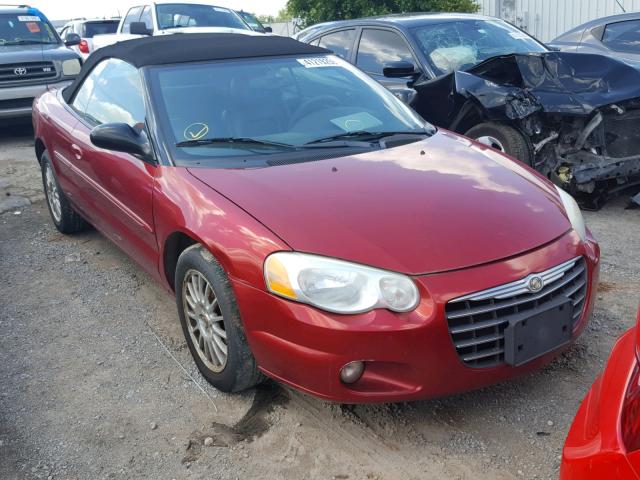 1C3EL55R84N341239 - 2004 CHRYSLER SEBRING LX RED photo 1