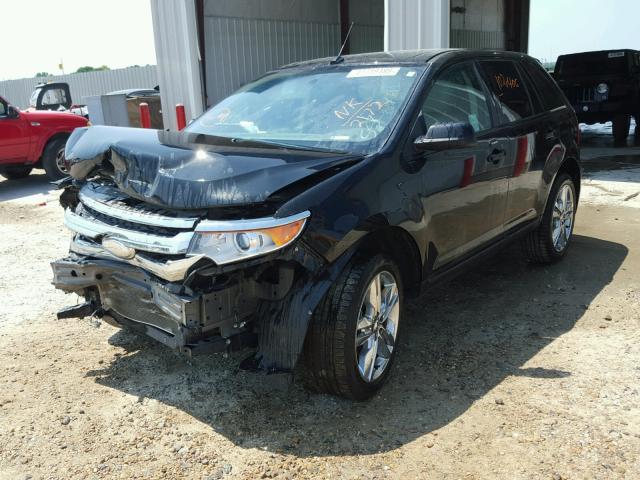 2FMDK3JC0DBC22172 - 2013 FORD EDGE SEL BLACK photo 2