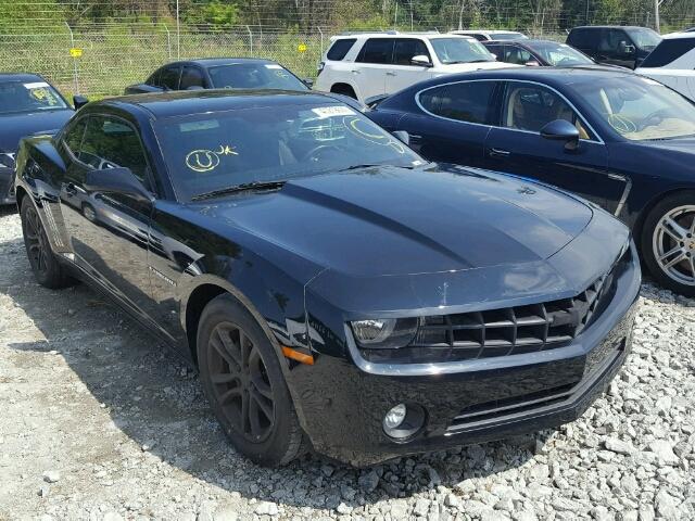 2G1FB1E36D9186130 - 2013 CHEVROLET CAMARO BLACK photo 1