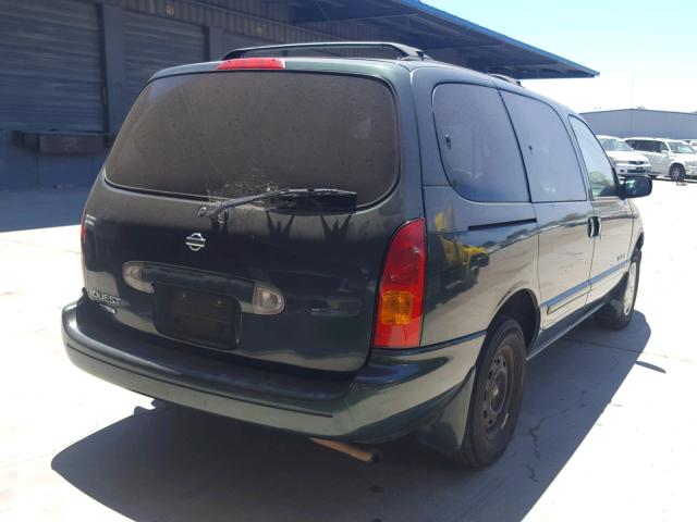 4N2XN11T2YD832777 - 2000 NISSAN QUEST SE GREEN photo 4