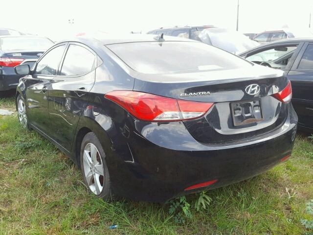 5NPDH4AE1DH310730 - 2013 HYUNDAI ELANTRA GL BLACK photo 3