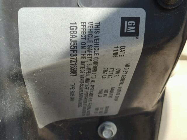 1G8AJ55F37Z165987 - 2007 SATURN ION LEVEL GOLD photo 10