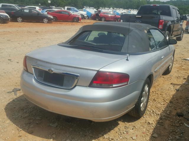 1C3EL45R34N321118 - 2004 CHRYSLER SEBRING LX SILVER photo 4