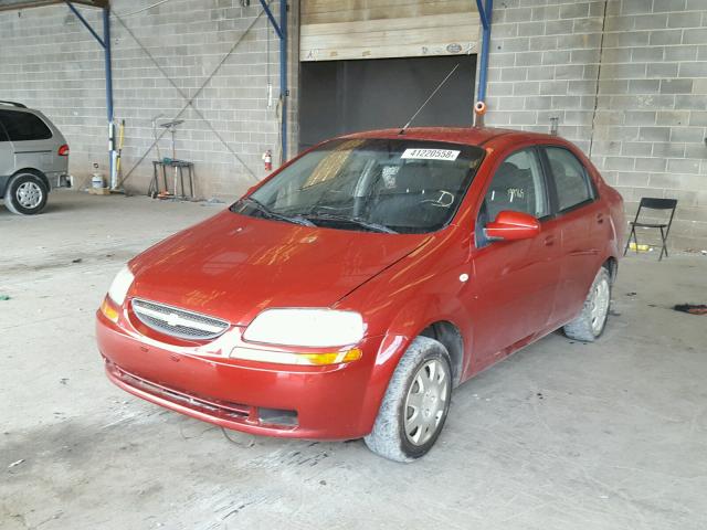 KL1TD56616B649689 - 2006 CHEVROLET AVEO BASE Bordo foto 2