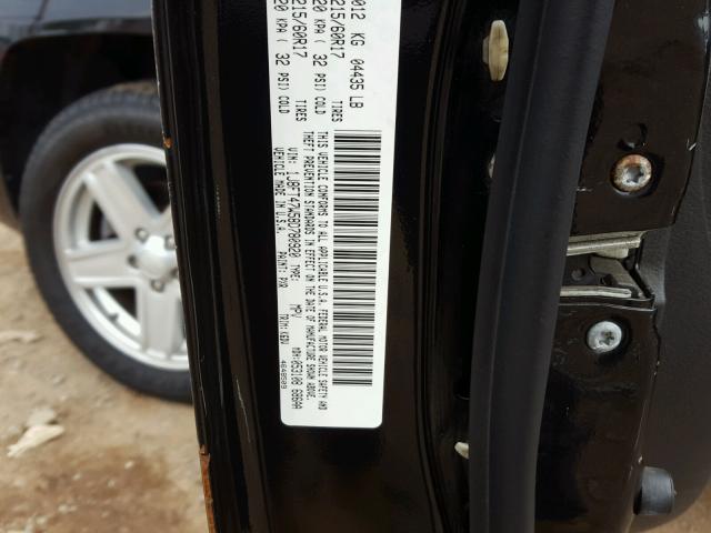 1J8FT47W58D780920 - 2008 JEEP COMPASS SP BLACK photo 10