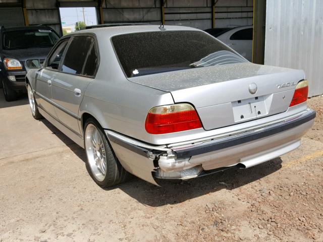 WBAGH83491DP22644 - 2001 BMW 740 IL SILVER photo 3